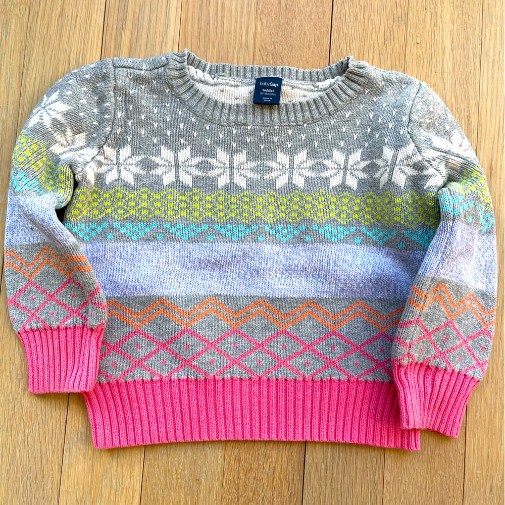 Baby Gap Fair Isle Sweater Size 12-18 Months